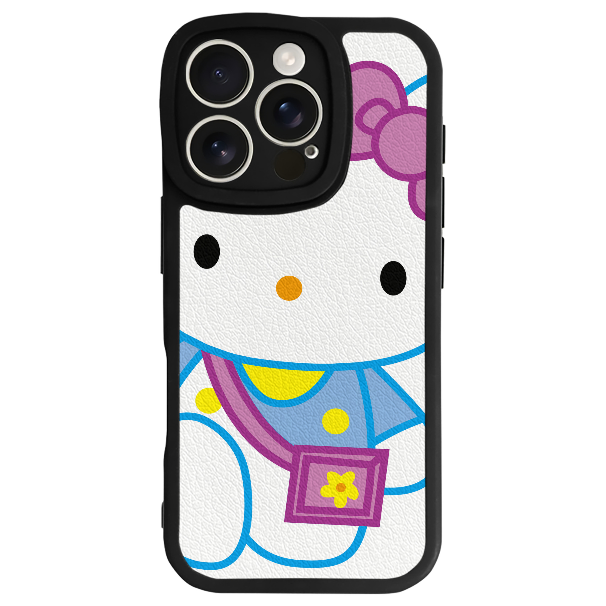 （画像用） Hello Kitty ハローキティ 【iPhone 16シリーズ対応】シリコンスマホケース（レザー調） 材質：シリコン